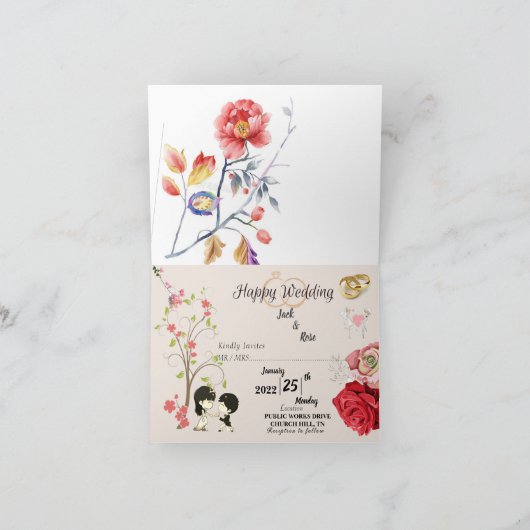 Einladung zur Hochzeit (Innenseite)