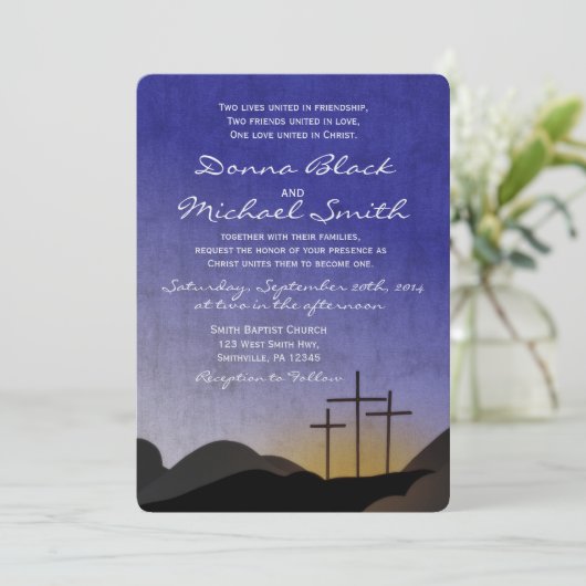 Einladung zur Hochzeit (Stehend Vorderseite)