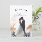 Einladung zur Hochzeit (Stehend Vorderseite)