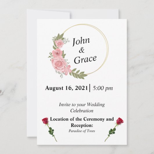 Einladung zur Hochzeit (Vorderseite)