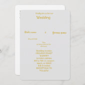 Einladung zur Hochzeit (Vorne/Hinten)