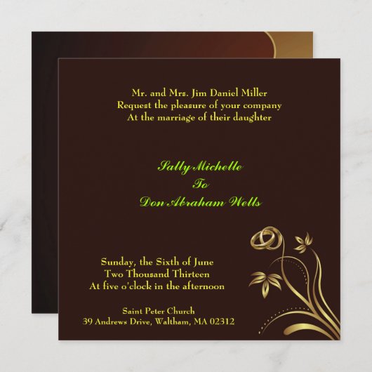 Einladung zur Hochzeit (Vorne/Hinten)