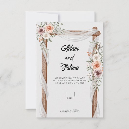 Einladung zur Hochzeit (Vorderseite)