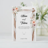 Einladung zur Hochzeit (Stehend Vorderseite)