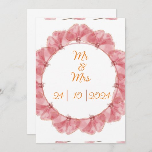 Einladung zur Hochzeit (Vorne/Hinten)