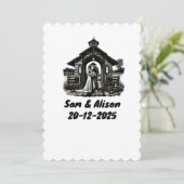 Einladung zur Hochzeit (Stehend Vorderseite)