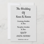 Einladung zur Hochzeit (Rückseite)