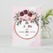 Einladung zur Hochzeit (Stehend Vorderseite)