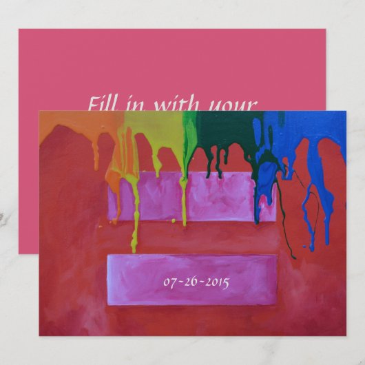 Einladung zur Hochzeit (Vorne/Hinten)