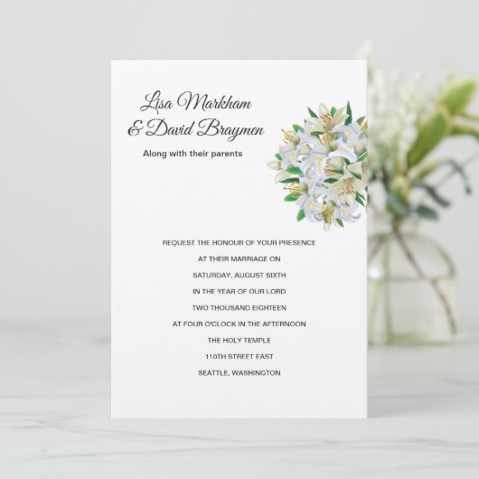 Einladung zur Hochzeit (Stehend Vorderseite)