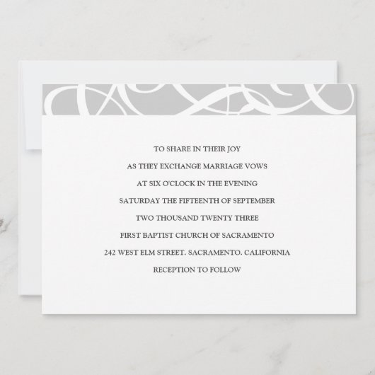 Einladung zur Hochzeit (Rückseite)