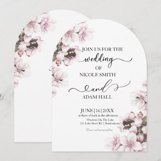 Einladung zur Hochzeit (Vorne/Hinten)