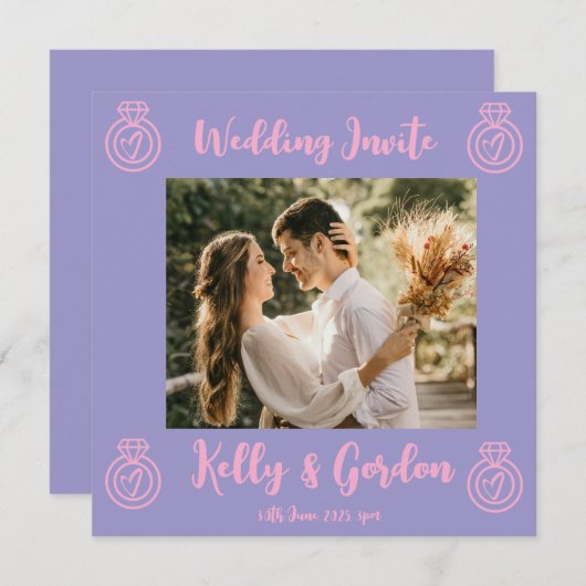 Einladung zur Hochzeit (Vorne/Hinten)