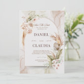 Einladung zur Hochzeit (Stehend Vorderseite)