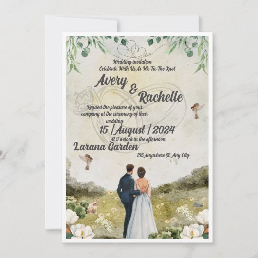 Einladung zur Hochzeit (Vorderseite)