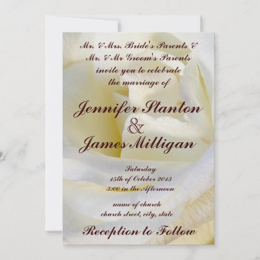 Einladung zur Hochzeit (Vorderseite)