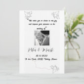 Einladung zur Hochzeit (Stehend Vorderseite)