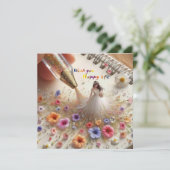 Einladung zur Hochzeit (Stehend Vorderseite)