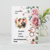 Einladung zur Hochzeit (Stehend Vorderseite)