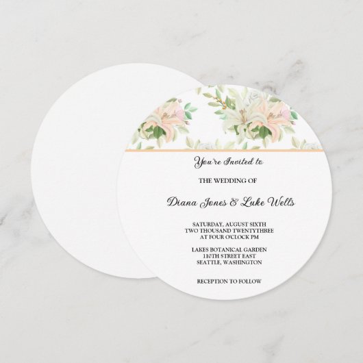 Einladung zur Hochzeit (Vorne/Hinten)