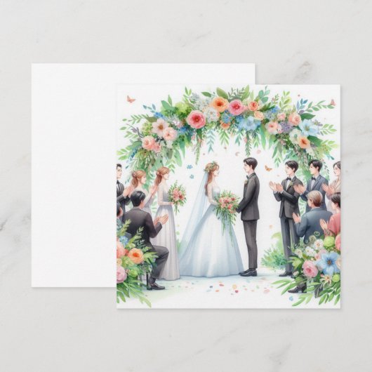 Einladung zur Hochzeit (Vorne/Hinten)