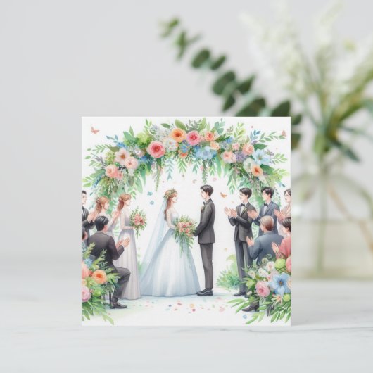 Einladung zur Hochzeit (Stehend Vorderseite)