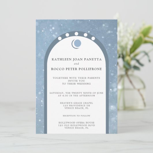 Einladung zur Hochzeit (Stehend Vorderseite)