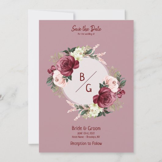 Einladung zur Hochzeit (Rückseite)