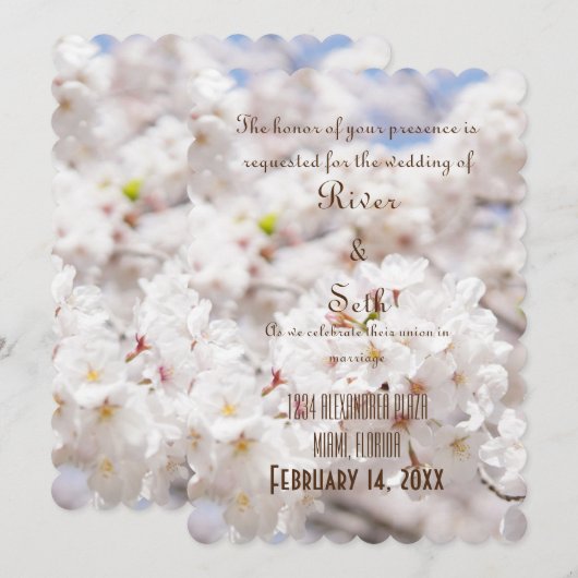 Einladung zur Hochzeit (Vorne/Hinten)