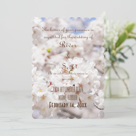 Einladung zur Hochzeit (Stehend Vorderseite)