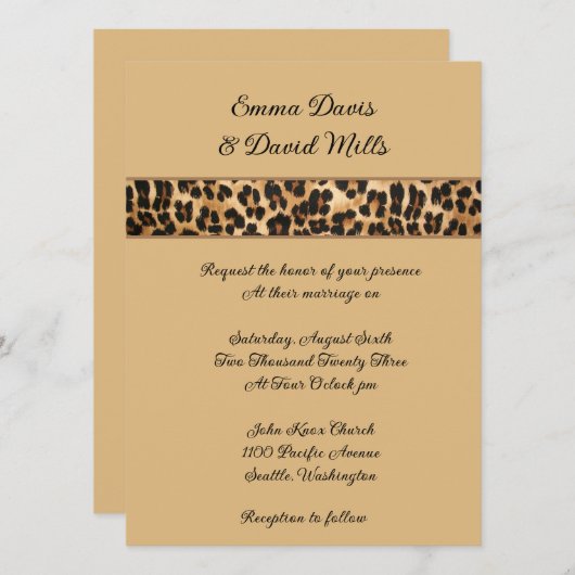 Einladung zur Hochzeit (Vorne/Hinten)