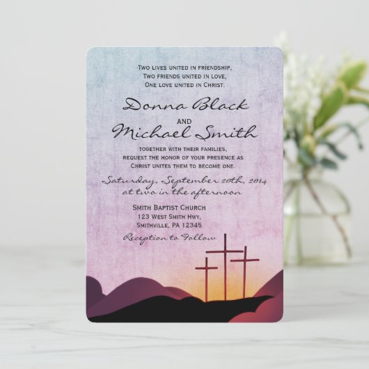 Einladung zur Hochzeit (Stehend Vorderseite)