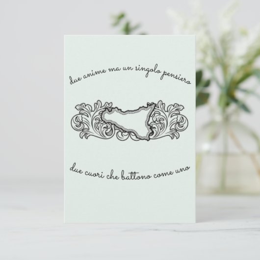 Einladung zur Hochzeit (Stehend Vorderseite)