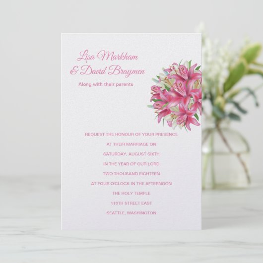 Einladung zur Hochzeit (Stehend Vorderseite)