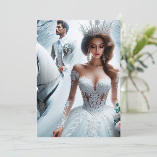 Einladung zur Hochzeit (Stehend Vorderseite)