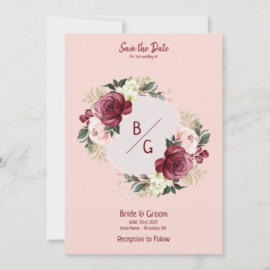 Einladung zur Hochzeit (Rückseite)