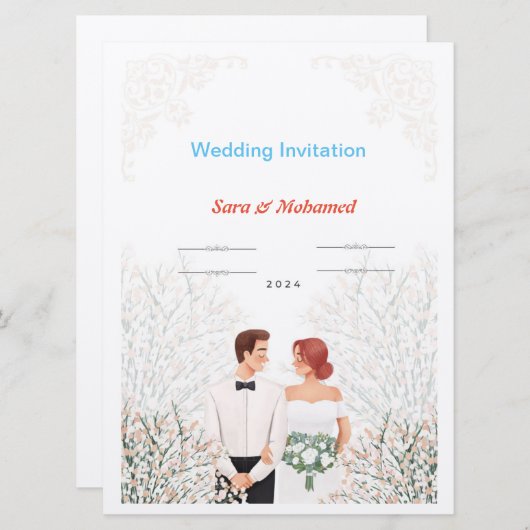 Einladung zur Hochzeit — (Vorne/Hinten)