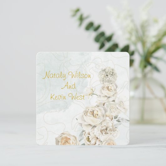 Einladung zur Hochzeit (Stehend Vorderseite)