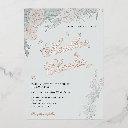 Einladung zur Hochzeit (Vorderseite)