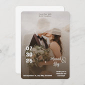 Einladung zur Hochzeit (Vorne/Hinten)