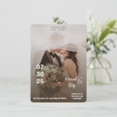 Einladung zur Hochzeit (Stehend Vorderseite)