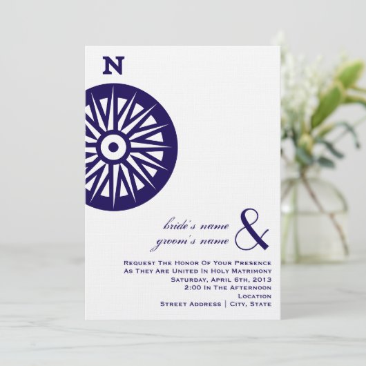 Einladung zur Hochzeit (Stehend Vorderseite)