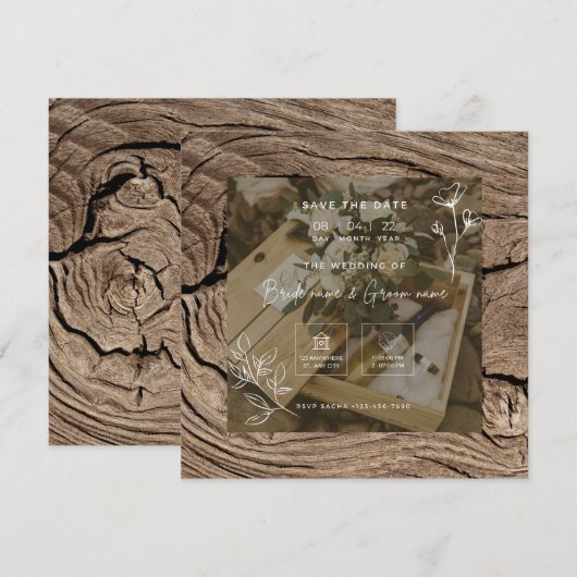 Einladung zur Hochzeit (Vorne/Hinten)