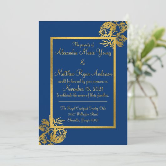 Einladung zur Hochzeit (Stehend Vorderseite)