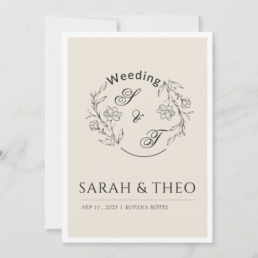 Einladung zur Hochzeit (Vorderseite)