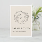 Einladung zur Hochzeit (Stehend Vorderseite)