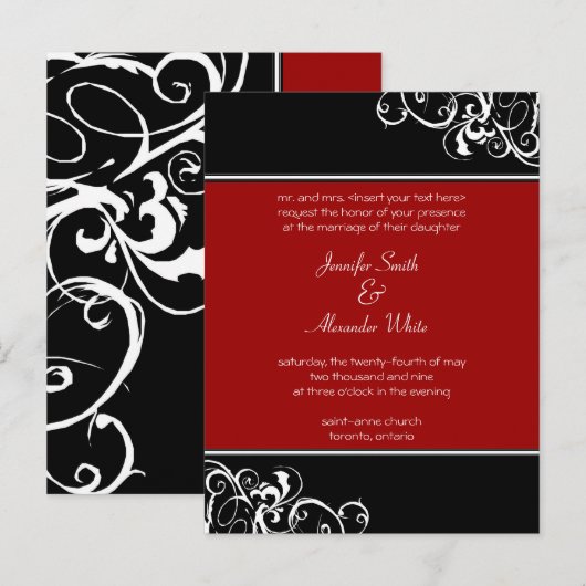 Einladung zur Hochzeit (Vorne/Hinten)