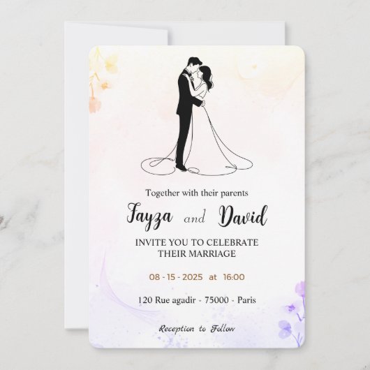 Einladung zur Hochzeit (Vorderseite)