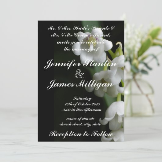 Einladung zur Hochzeit (Stehend Vorderseite)