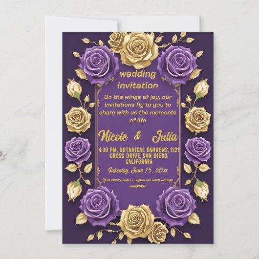 Einladung zur Hochzeit (Vorderseite)